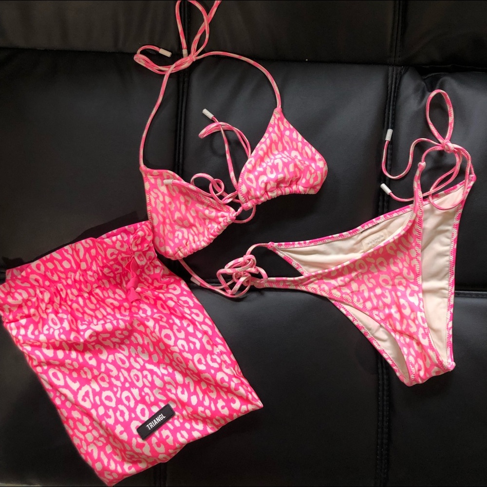 Triangl Vinca Pink Leopard Bikini